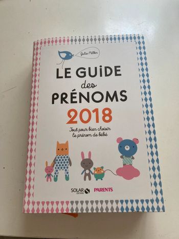 Livre Guide des prénoms 2018