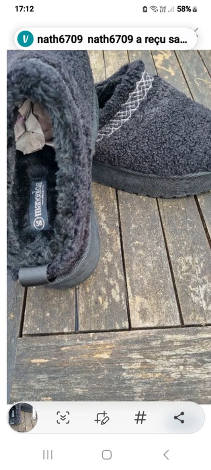 Chaussures Mules Manoukian idem UGG  neuf T38 noires - photo numéro 4