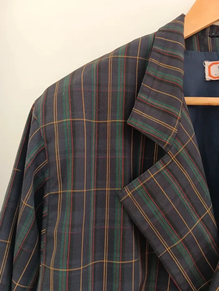 Blouson vintage à carreaux - photo numéro 6
