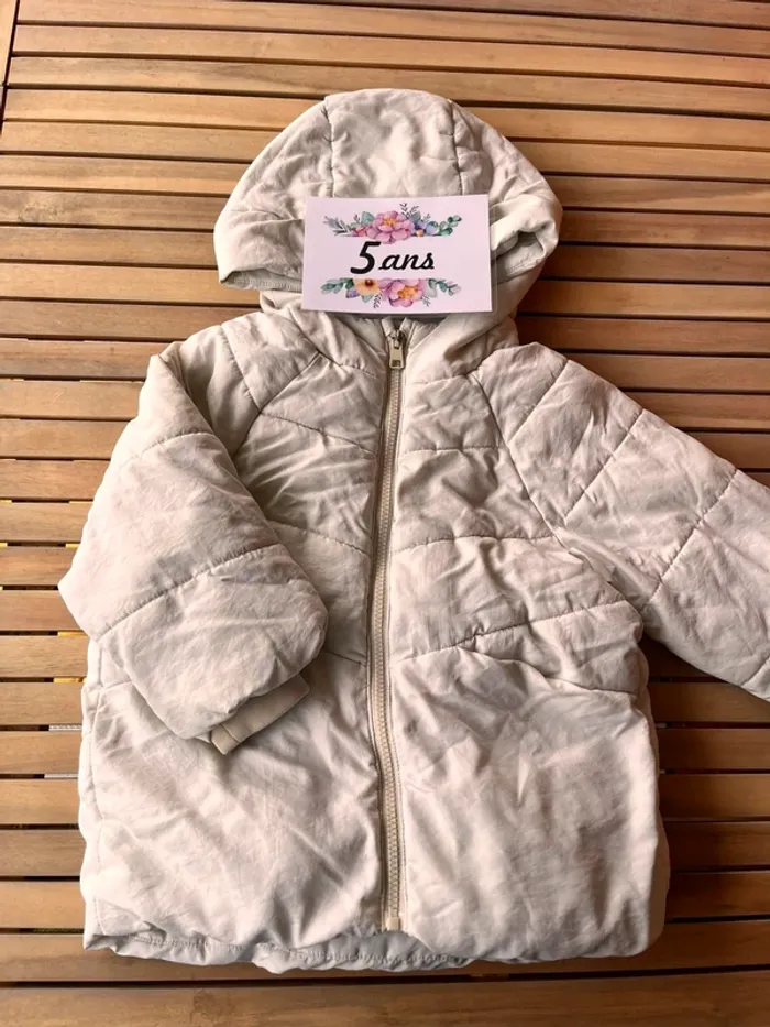 Manteau Zara 5 ans crème