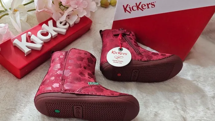 Bottes Bottines Cuir Zip Semelle Flexible Kickers T25 - photo numéro 2