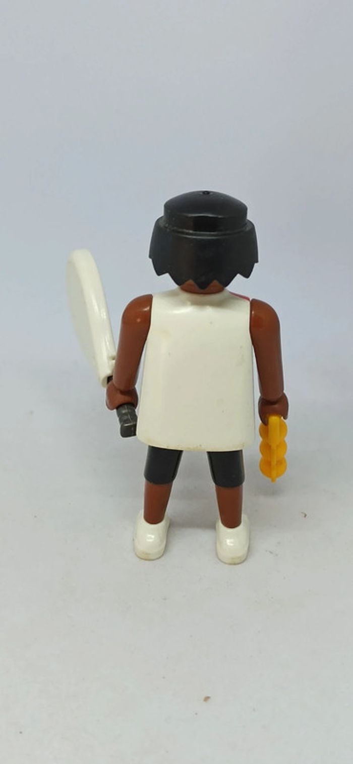 Homme sportif joueur de tennis avec raquette et balles playmobil - photo numéro 3