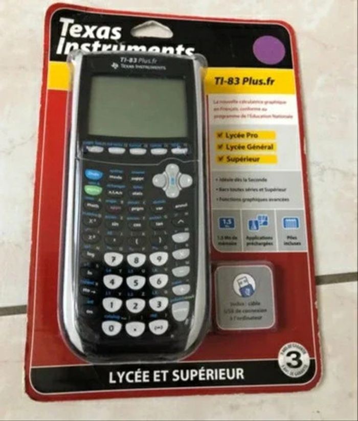 Calculatrice scientifique texas instruments ti-83 plus neuve ds emballage