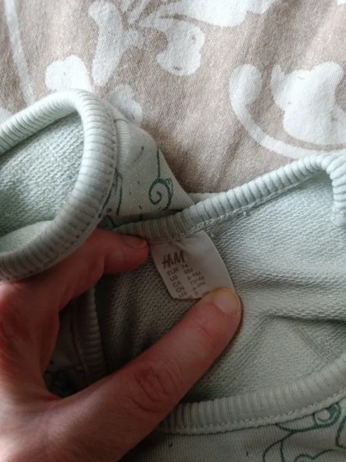 Ensemble H&M vert animaux de la forêt 74cm - photo numéro 5