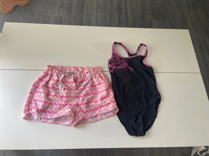 Maillot de bain et short taille 12 ans