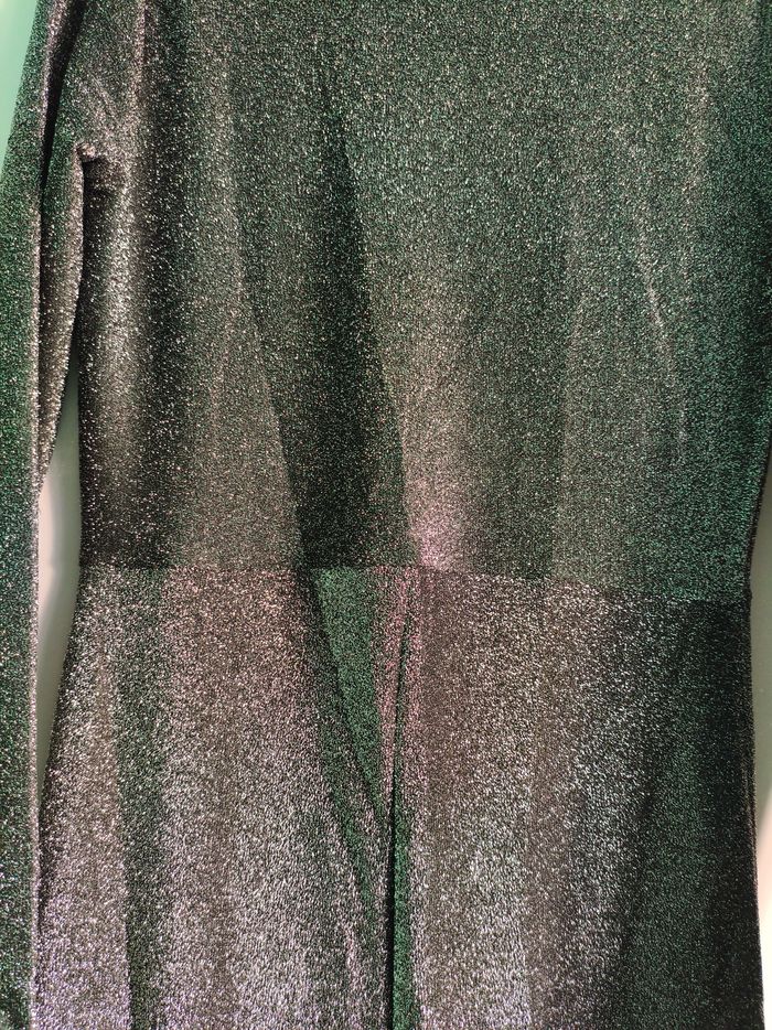 Combinaison pailletée argentée à manches longues Jennyfer taille M - photo numéro 7
