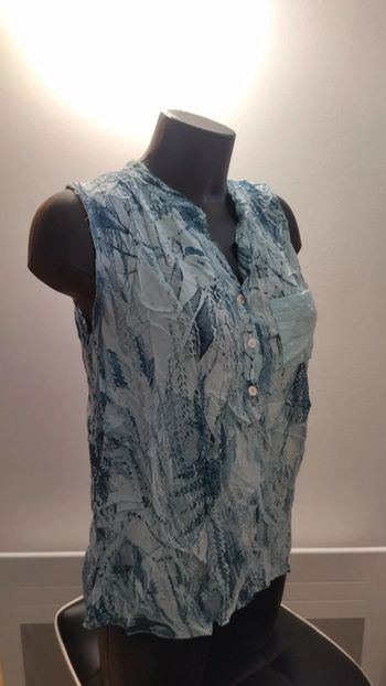 Débardeur bleu femme