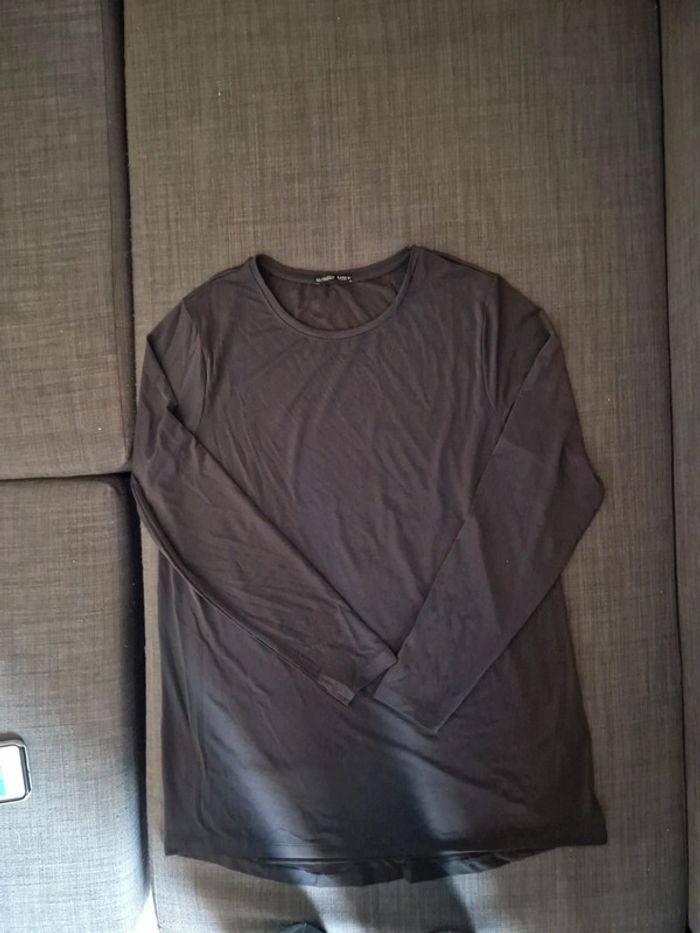 Tunique grise matière brillante