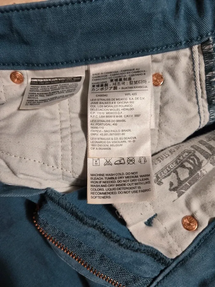 Jean’s Levi's 511 bleu /vert W29 L32 - photo numéro 4