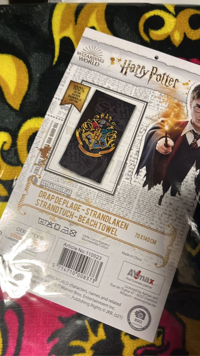 Drap de plage Harry Potter en coton