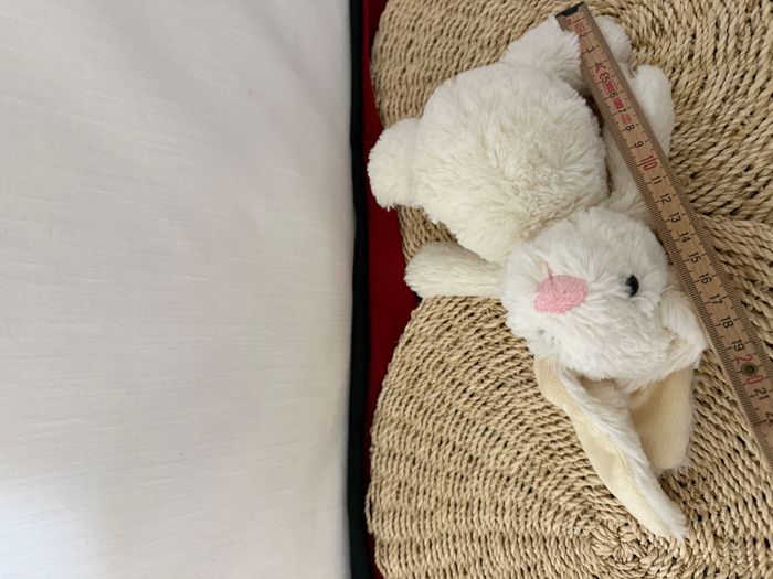 Doudou lapin HISTOIRE D'OURS beige nez rose - photo numéro 3