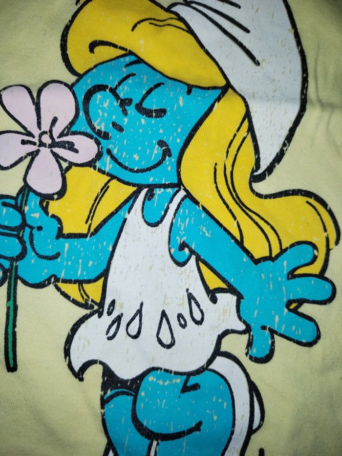 T-shirt monoprix kids 3 ans + donne t-shirt schtroumphette - photo numéro 4