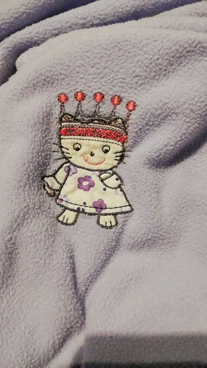 Plaid bébé fille mauve, Carré Blanc - photo numéro 2