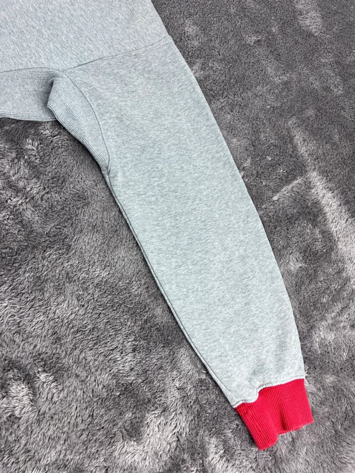 Sweat Nike logo brodé vintage rare gris et rouge Taille S - photo numéro 11