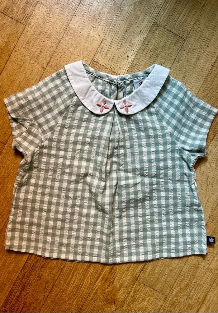 ⛵ NEUF avec Étiquette | Ensemble Été PETIT BATEAU 6 Mois | T-shirt + Short - photo numéro 3