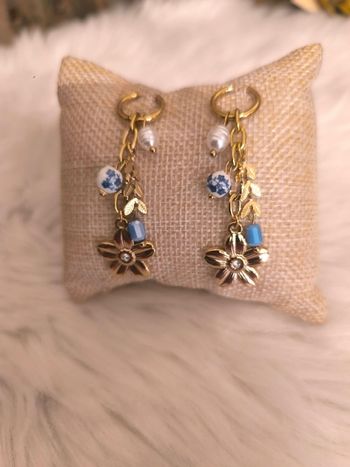 Boucles d'oreilles pendantes acier inoxydable 