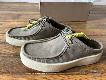 Chaussure clarks Mules en nubuck Wallabee Cup Lo – Vert olive
