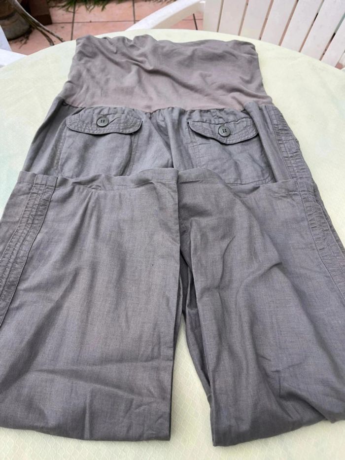 Pantalon de grossesse Mango couleur kaki taille xl - photo numéro 2