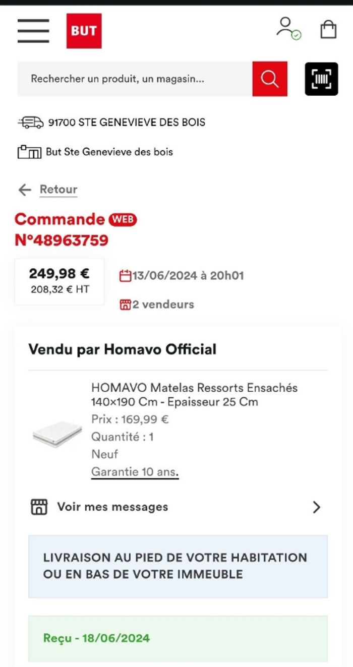 Sommier+matelas (140/190) à vendre - photo numéro 3