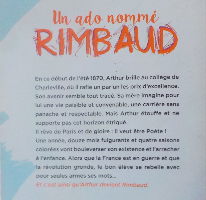 UN ADO NOMME RIMBAUD de Sophie DOUDET Ed. Scrinéo - photo numéro 3