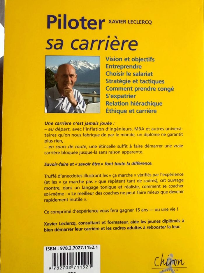 Piloter sa carrière – Xavier Leclercq – Chiron – Développement professionnel - photo numéro 2