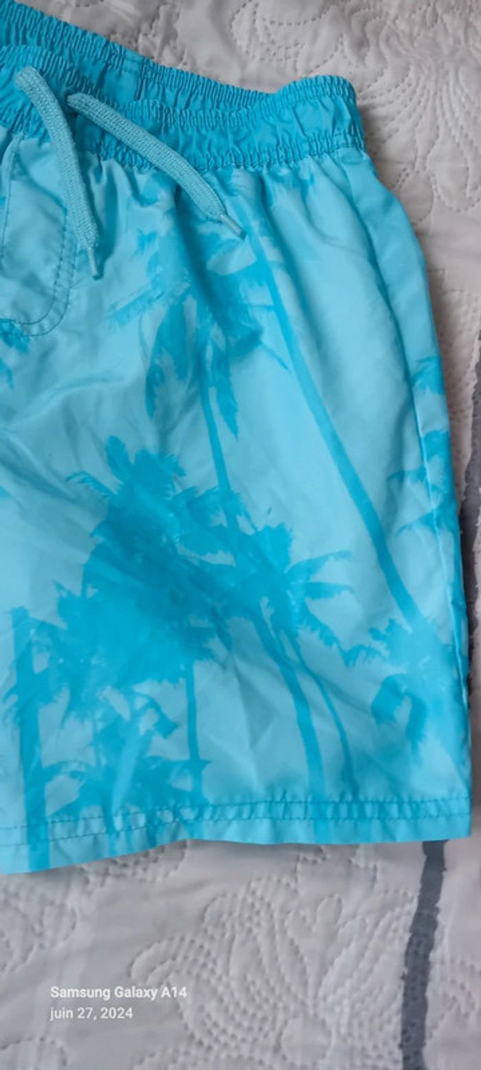Short de bain motif palmiers turquoise garçon 12 ans kiabi - photo numéro 7