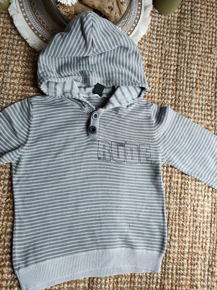 Pull Fin à capuche rude boy's 6 ans - photo numéro 2