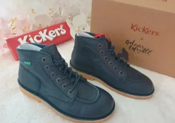 Bottes Bottines Cuir Tannage Naturel Kickers T33