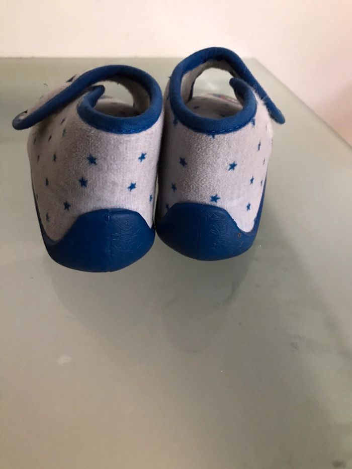 Chaussures bébé taille 22 marque Dpam couleurs gris un peu bleu très bon état - photo numéro 8