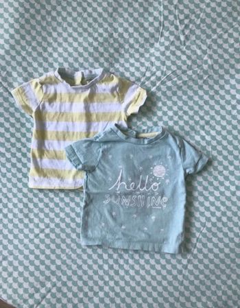 Lot 2 tshirt mc vertbaudet