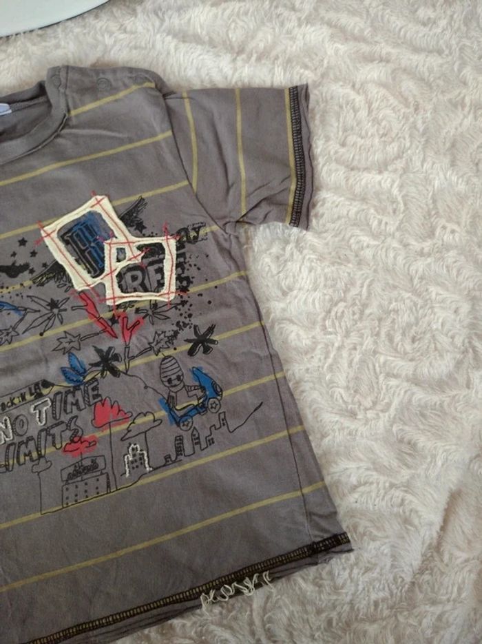 Tee shirt chemise manches courtes Garçon 3 ans Kid Kanai 100% coton - photo numéro 4