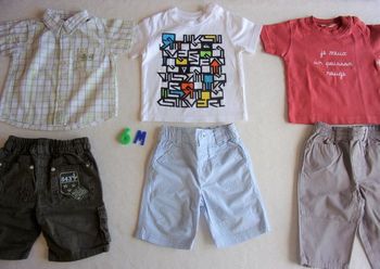 Lot 3 ensembles garçon 6 mois