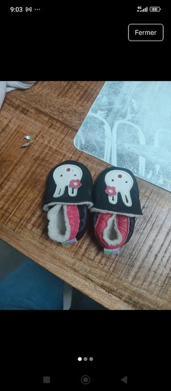 Chausson cuir souple