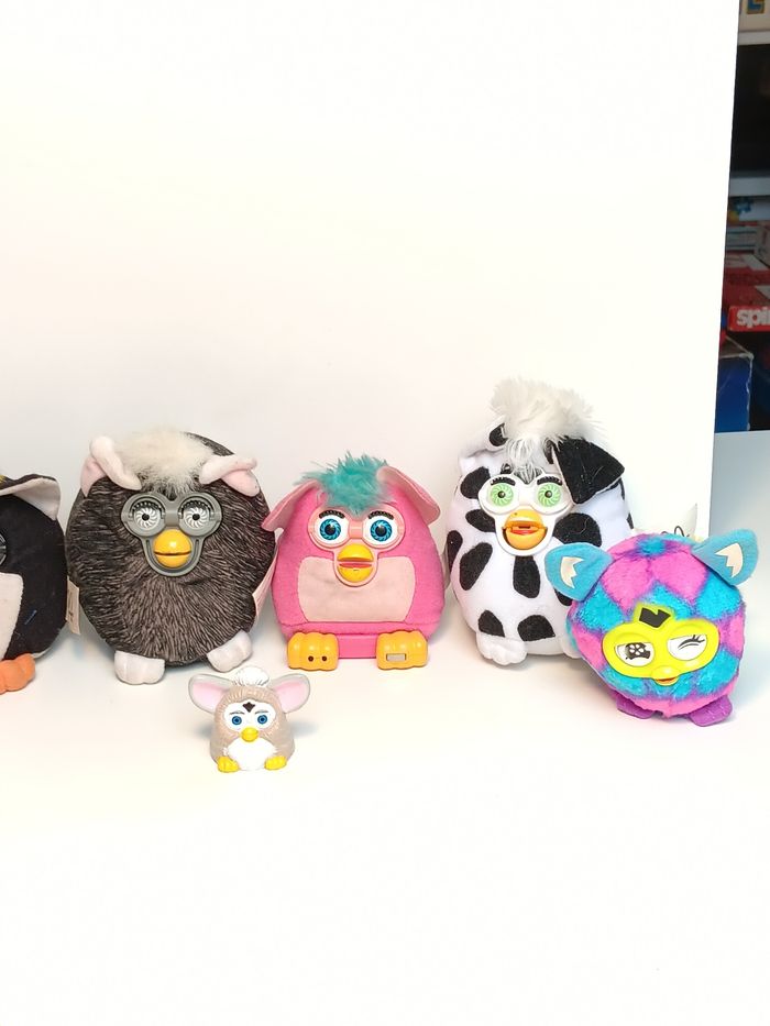 Lot 7 figurines peluche vintage furby taille 11cm pour la plus grande  (2) - photo numéro 3
