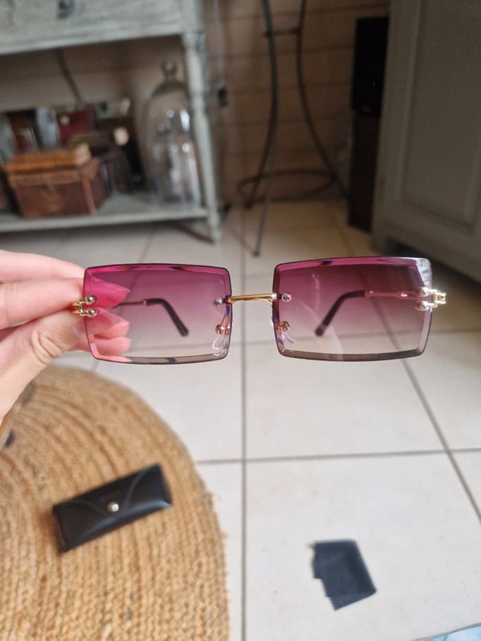 Lot de 2 lunettes de soleil verre coloré femme shein - photo numéro 4