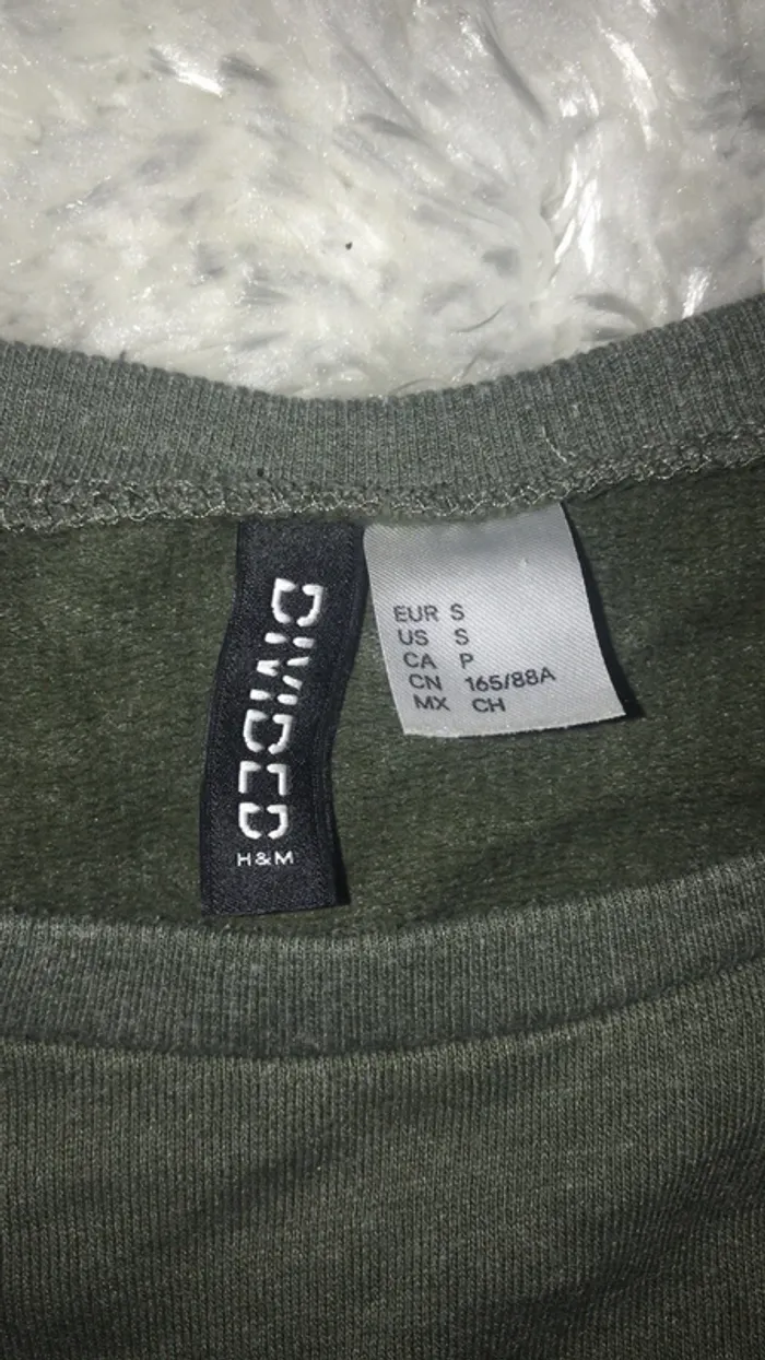 Sweat-shirt H&M kaki - photo numéro 3
