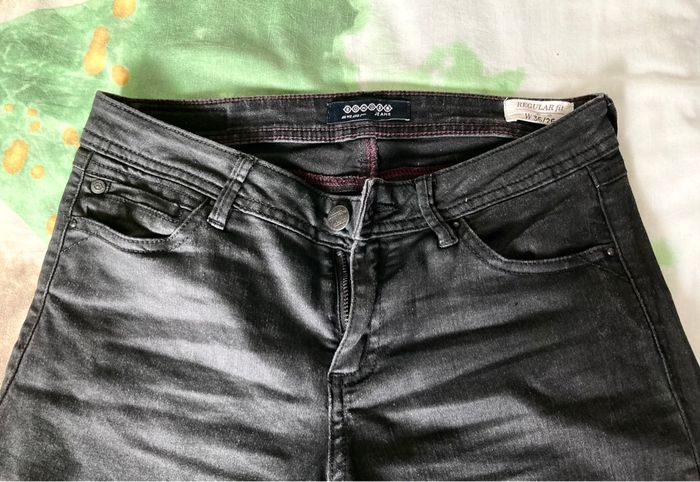 Pantalon jeans enduit - photo numéro 5