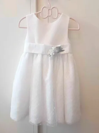 Robe de cérémonie tulle blanc 1 an