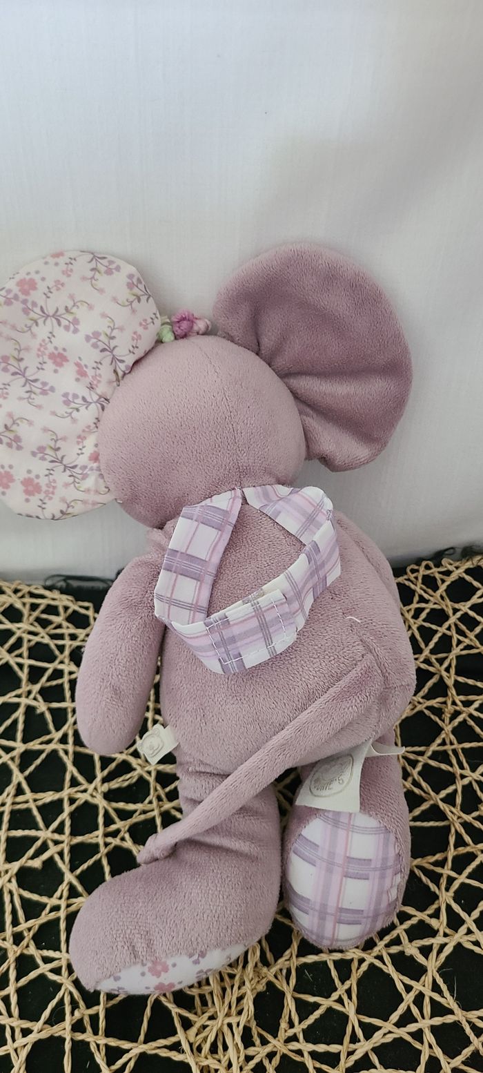 doudou souris noukie's musicale peluche souris nina parme 29 cm - photo numéro 4