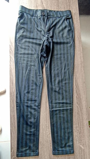 Pantalon droit rayé taille