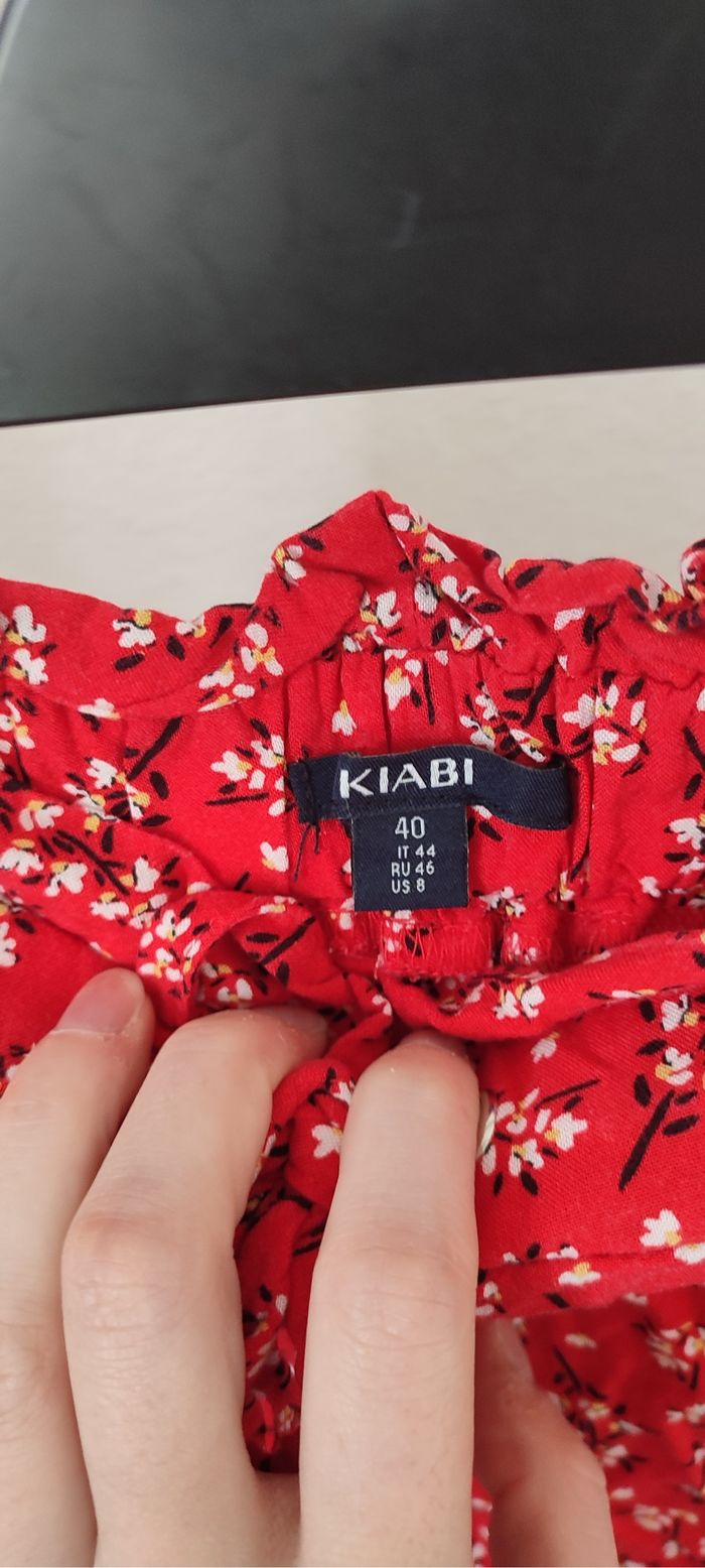 Pantalon léger rose à motifs floraux Kiabi en viscose - Taille 40 - photo numéro 6