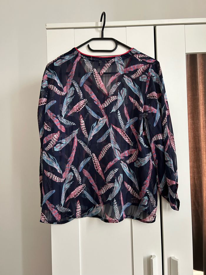 Blouse marine à motifs transparente Giorgia Gori Tailles S-M - photo numéro 6