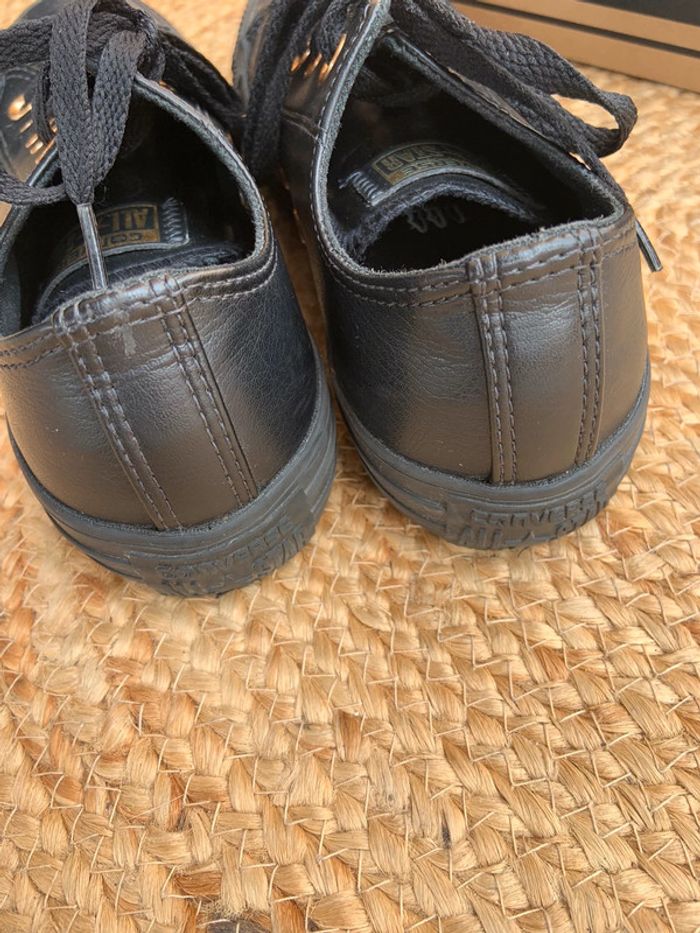 Femme 👩 Converse en cuir noir taille 36,5 - photo numéro 4