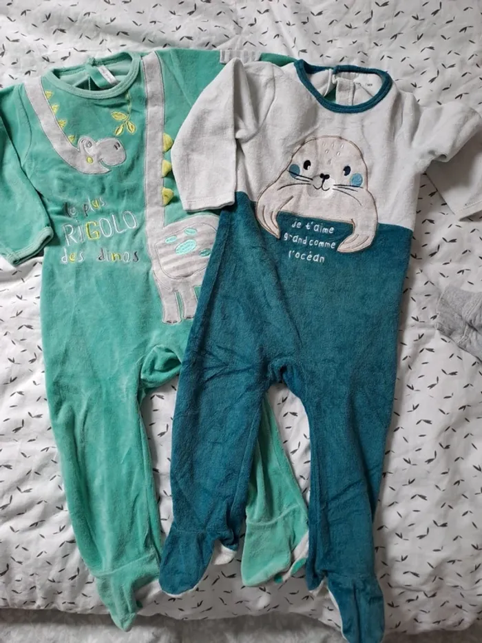 Lot 3 pyjama velours