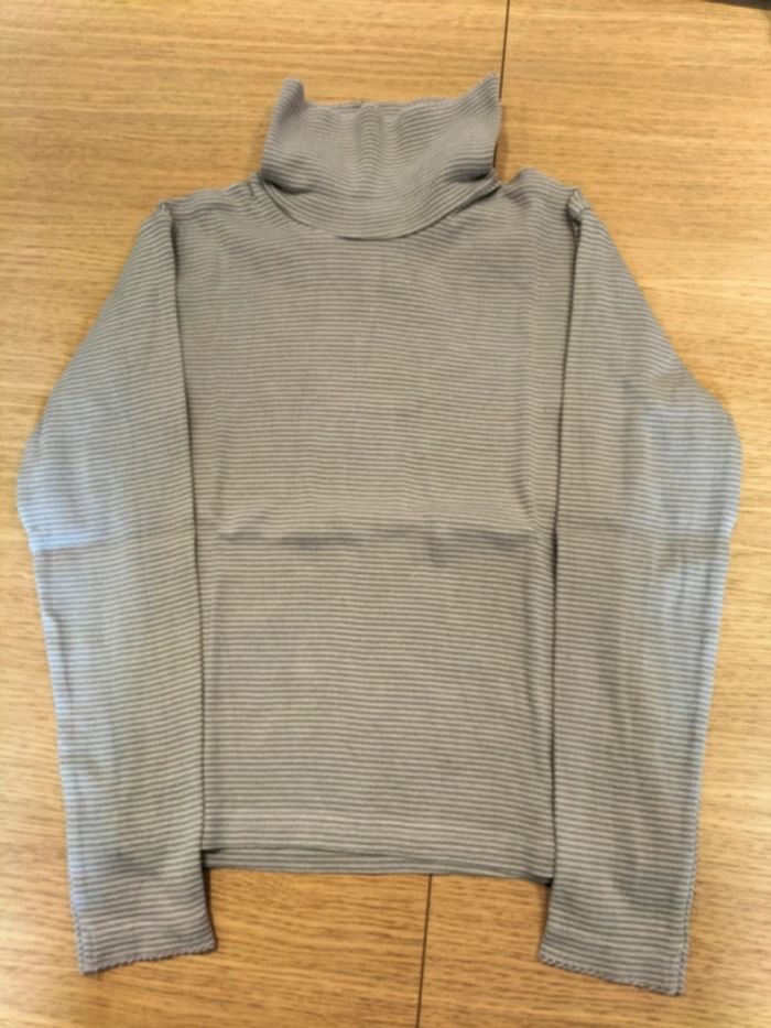 Lot de 3 tee-shirts col montant rayés - Lisa rose / Okaïdi / Vinyl fraise - 10 ans - photo numéro 3