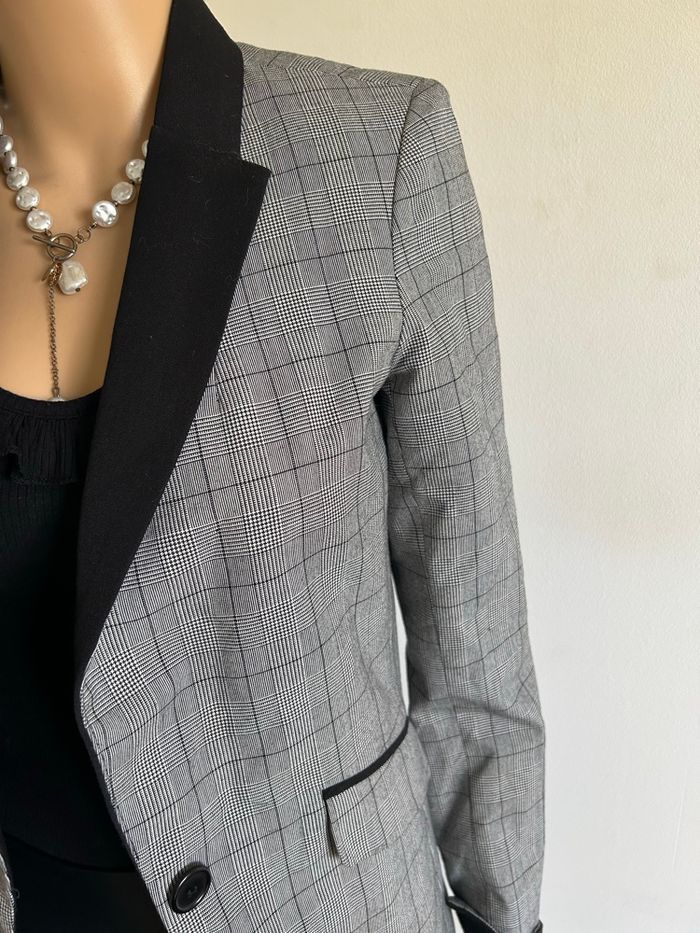 Blazer gris et noir à carreaux Morgan taille 34 jamais porté - photo numéro 5
