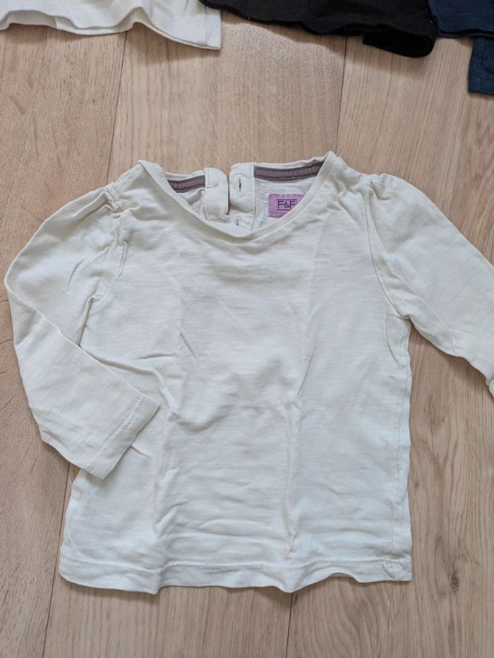 Lot 9 tee-shirt fille 9 Mois 71cm - photo numéro 7