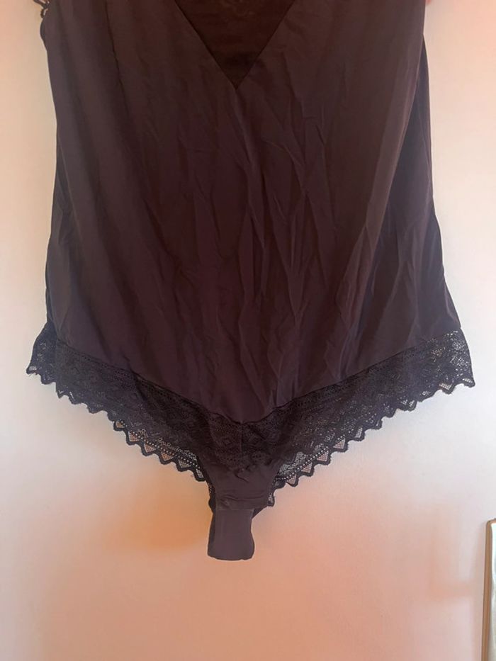 Body sexy tulle noir taille 42/44 dentelle - photo numéro 3