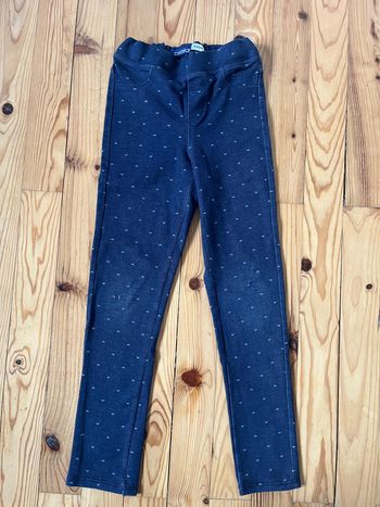 Jegging bleu cœurs Okaïdi 8 ans