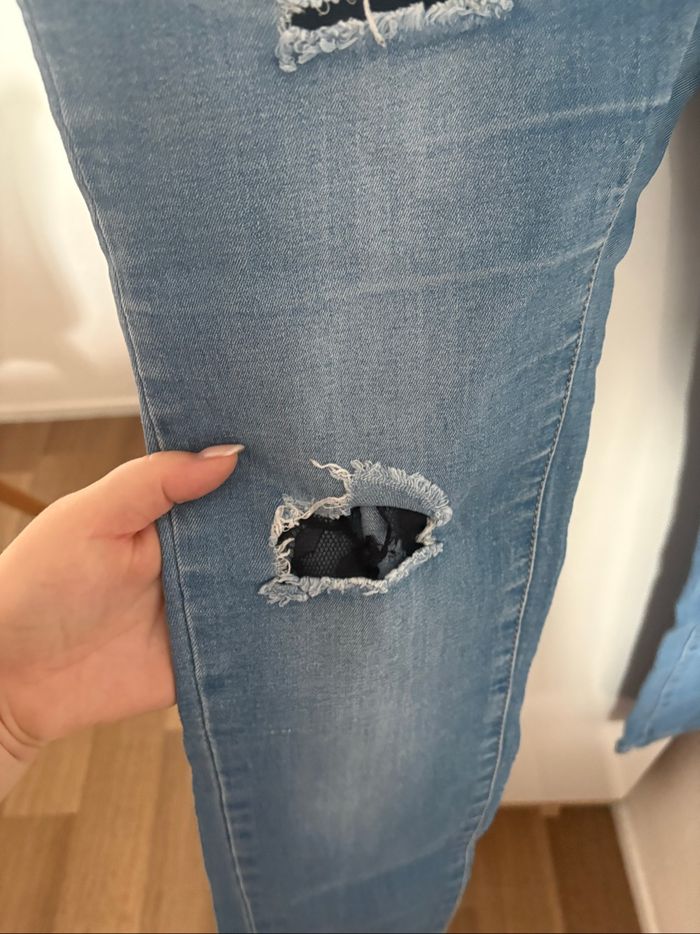 jeans slim dentelle - photo numéro 2